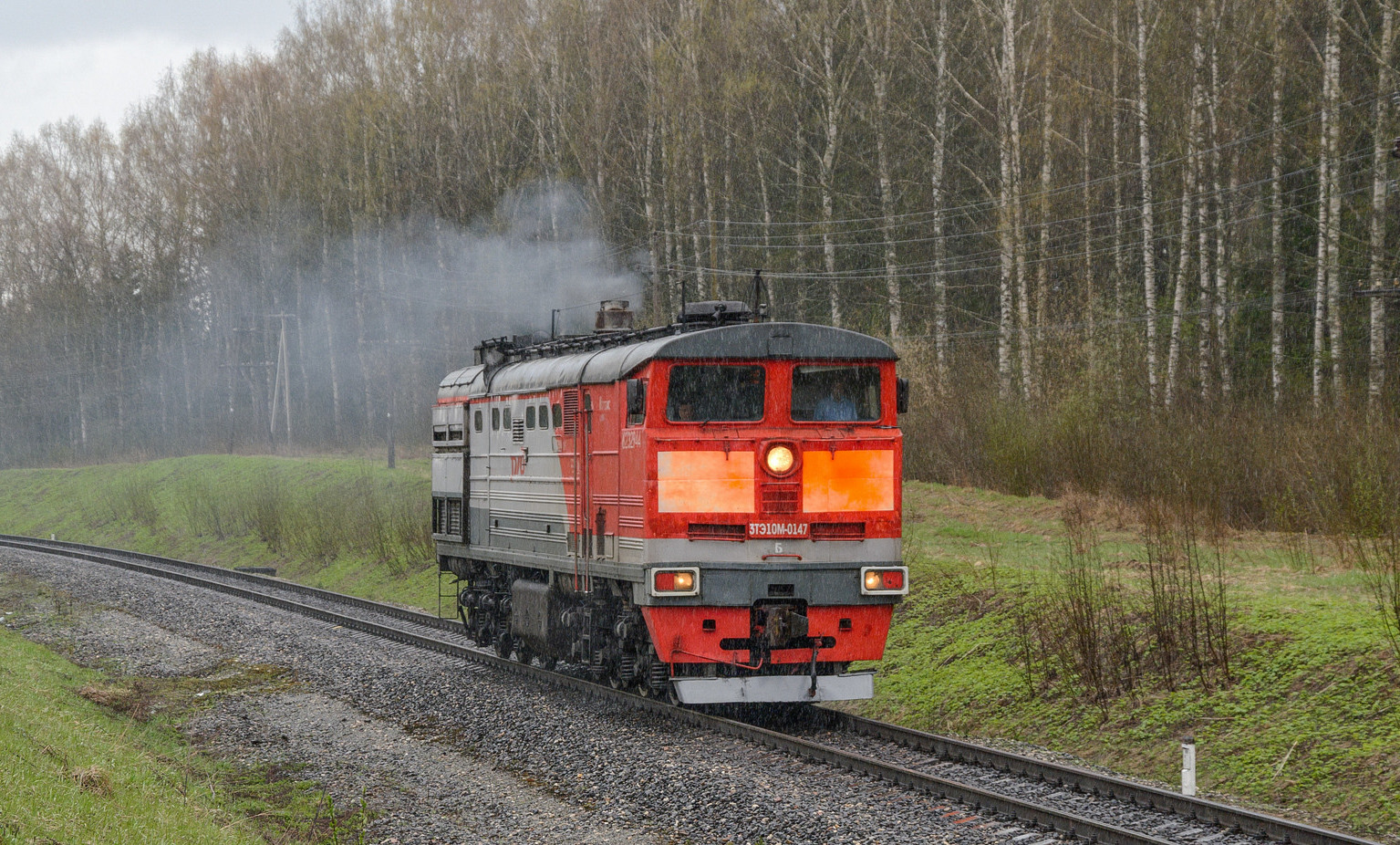 На ваге вельск. 3тэ10м-1417. Локомотив поезд. Изображение Локомотива.