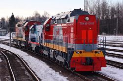 ТЭМ14-0019 (Moscow Railway); ТЭМ14-0187 (Russia, Other); ТЭМ9-0169 (Kazakhstan Temir Zholy)