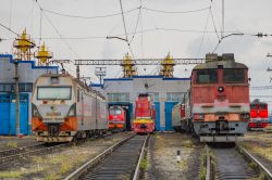2ЭС10-001 (Sverdlovsk Railway); 2ТЭ10МК-3619 (Moscow Railway); ВЛ11К-127 (Sverdlovsk Railway); 2ТЭ116-1230 (Sverdlovsk Railway); ТЭМ7А-0031 (Sverdlovsk Railway); 2ТЭ25КМ-0670 (Sverdlovsk Railway)