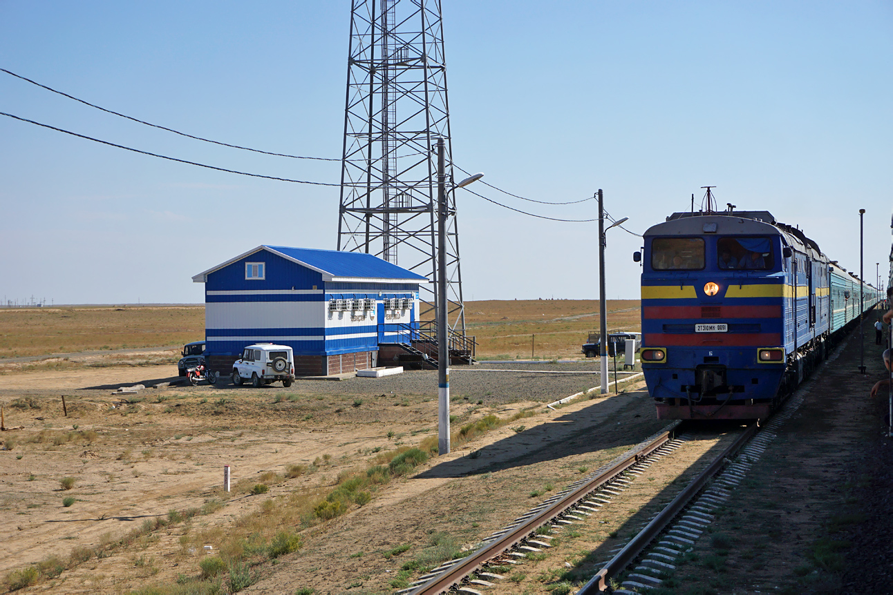 2ТЭ10МК-0091; Kazakhstan Temir Zholy — Stations & ways