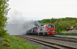 2ТЭ25КМ-0406 (Kujbiševska željeznica); 3ТЭ10М-1404 (Kujbiševska željeznica)