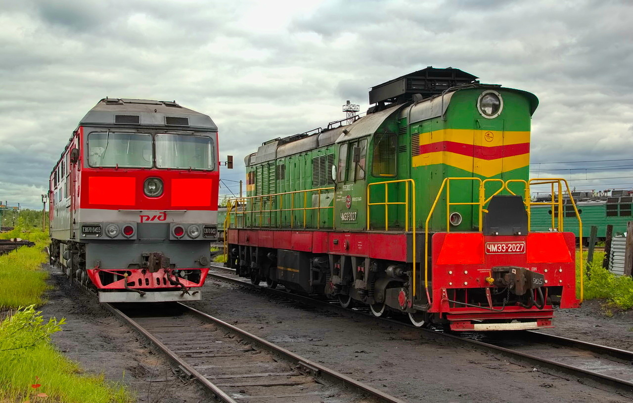 ТЭП70-0455; ЧМЭ3-2027