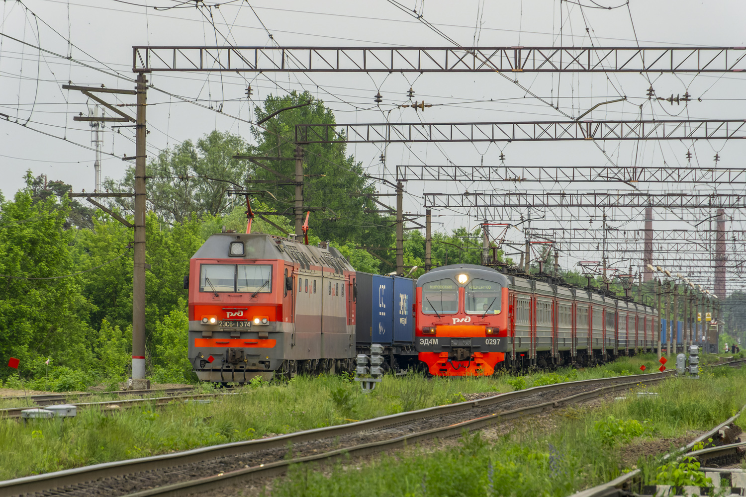 2ЭС6-1374; ЭД4М-0297
