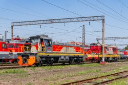 ЧМЭ3-3198 (Moscow Railway); ВЛ80С-1303 (Gorky Railway); ТЭМ23-0011 (Moscow Railway); 2ЭС5К-442 (Gorky Railway)