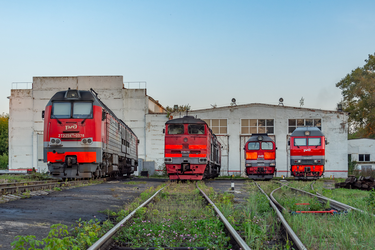 2ТЭ25КМ-0378; 2ТЭ10М-0751; ДМ62-1778; ТЭП70БС-241