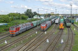 ТЭМ18ДМ-1801 (Moscow Railway); 2ЭС6-1375 (Moscow Railway); 2ЭС6-1520 (Moscow Railway)