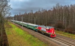 ТЭМ18В-016 (October Railway); ЭР2К-980 (October Railway)