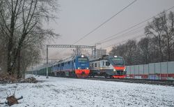 ЭП2Д-0137 (Russia, private carriers); 2ТЭ25К-0014 (Moscow Railway)