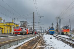 ТЭП70БС-177 (Октябрьская железная дорога); 2ТЭ116У-0078 (Октябрьская железная дорога); ЭС1П-009 (Октябрьская железная дорога); 2ТЭ116У-0039 (Октябрьская железная дорога)