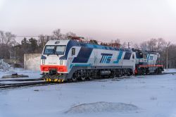 ТЭМ9-0185 (Kazakhstan Temir Zholy); CEA1F1-0001 (Kazakhstan Temir Zholy)
