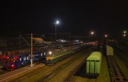 ЭП2Д-0086 (Россия, частные перевозчики); ЭД4М-0071 (Московская железная дорога); ЧС7-084 (Московская железная дорога)
